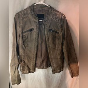 Taupe Leather Jacket sz S